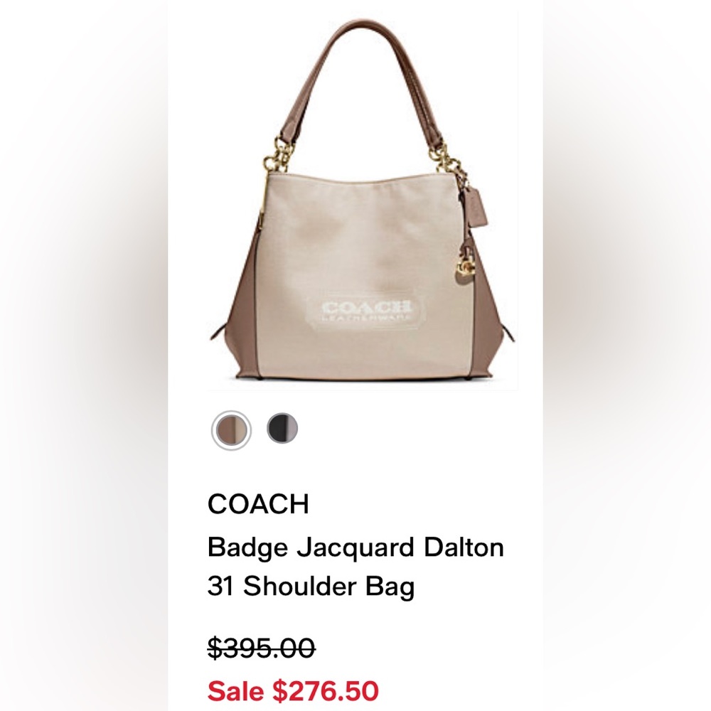 Brand new never worn Coach Shoulder Bag Tan